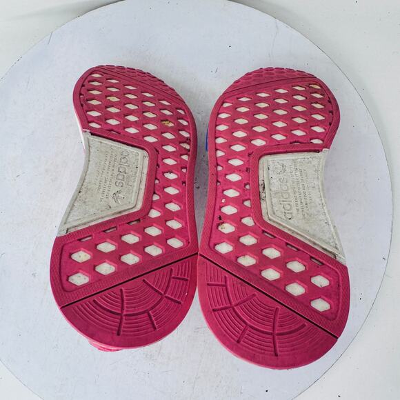 Adidas NMD R1 Running Shoes Sneakers Lace Up Low Top FX7073 Pink Womens Size 7.5 - Picture 9 of 10